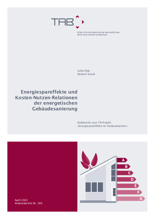 TAB-Arbeitsbericht 200: Energiespareffekte und Kosten-Nutzen-Relationen der energetischen Gebäudesanierung