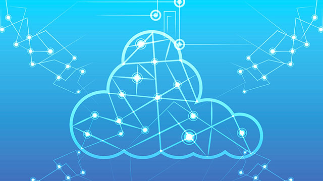 Hintergrundbild: stilisierte Wolke und Netzwerkgrafiken (TAB-Projektbild Digitale Verwaltung)
