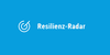 Resilienz-Radar, Icon und Text (blau auf weiß)