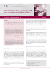 Cover: TAB-Fokus Nr. 36 ​​​Innovative Technologien, Prozesse und Produkte in der Bauwirtschaft