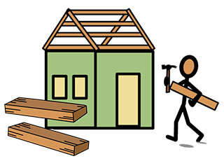 holzbau ,Haus aus Holz bauen