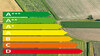 Bewertungsymbole von A-E Ackerlandschaft nachhaltigkeitsbewertung landwirtschaft