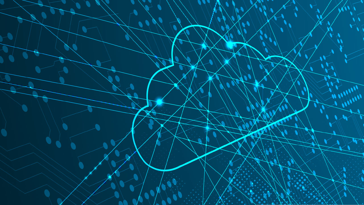 stilisierte Wolke und Netzwerkgrafiken