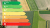 Bewertungsymbole von A-E Ackerlandschaft nachhaltigkeitsbewertung landwirtschaft