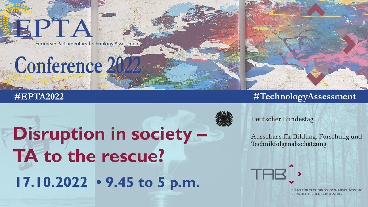 Poster: EPTA Conference2022: Disruptions in society - TA to the rescue?