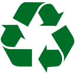 Recycling-Logo (Kreis aus grünen Pfeilen)