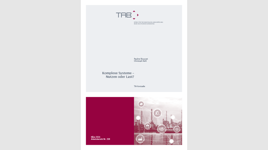 Teaserbild TAB-Arbeitsbericht Nr. 208:  Komplexe Systeme - Nutzen oder Last