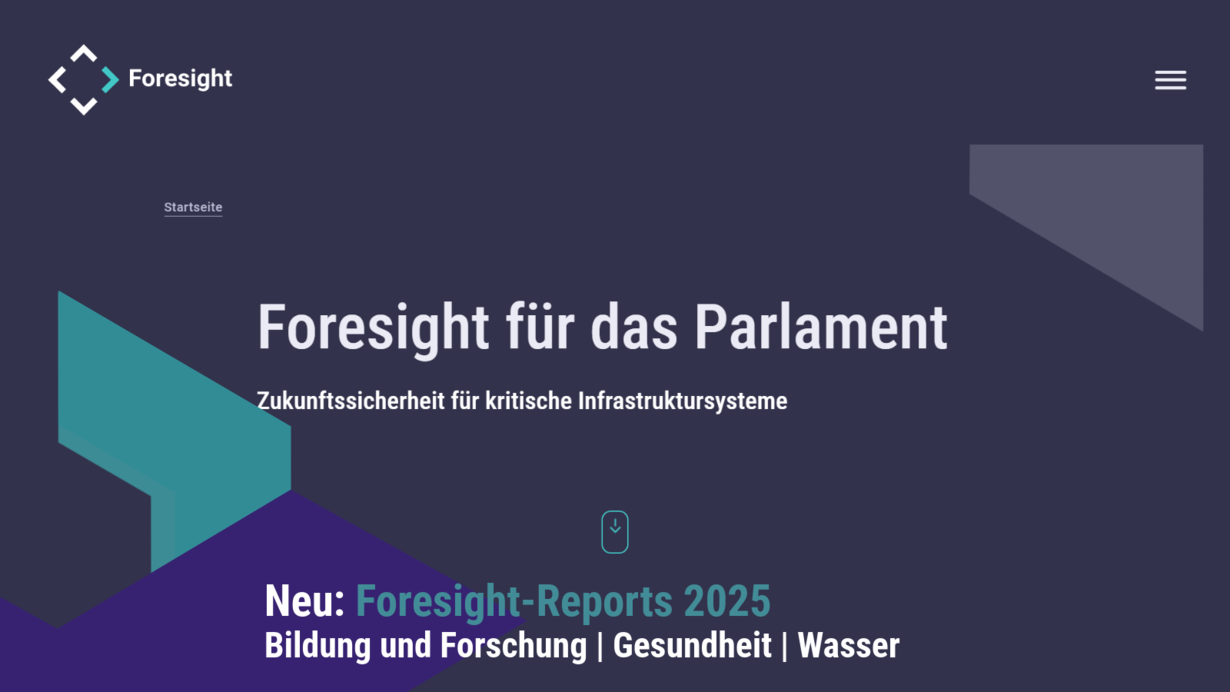 Screenshot Microsite TAB Foresight